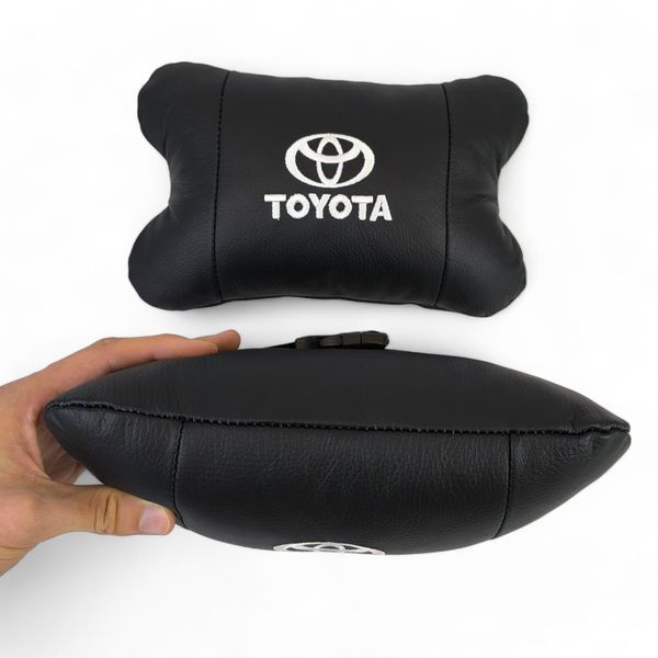 Подушки на подголовник Toyota 2шт, Набор подушек в авто Тойота, Автомобильная подушка Тойота 00017027 фото