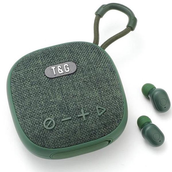 Колонка-Bluetooth із навушниками TG813. Колір: зелений 00017462 фото