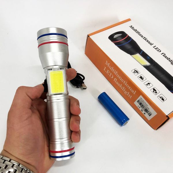 Фонарь PLD-231 WHITE LASER LED PM10-TG+COB(white+red), 1х26650, Фонарик police оригинал, Фонарик полис 00023390 фото