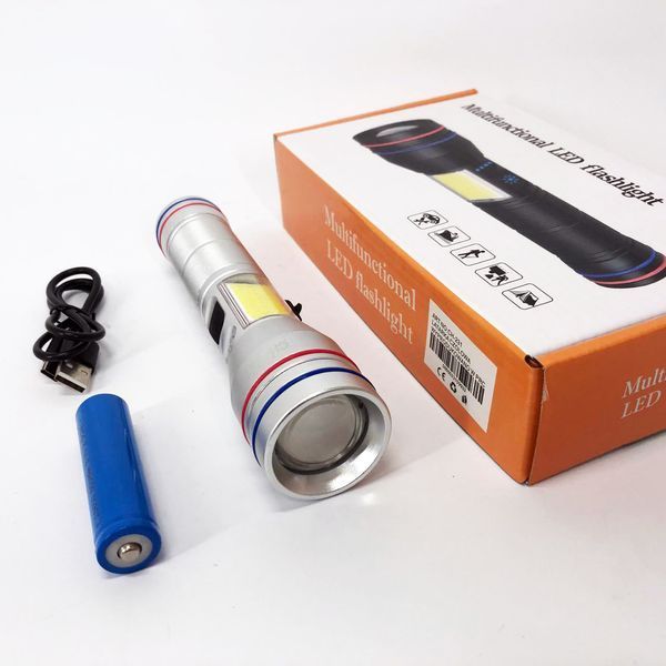Фонарь PLD-231 WHITE LASER LED PM10-TG+COB(white+red), 1х26650, Фонарик police оригинал, Фонарик полис 00023390 фото