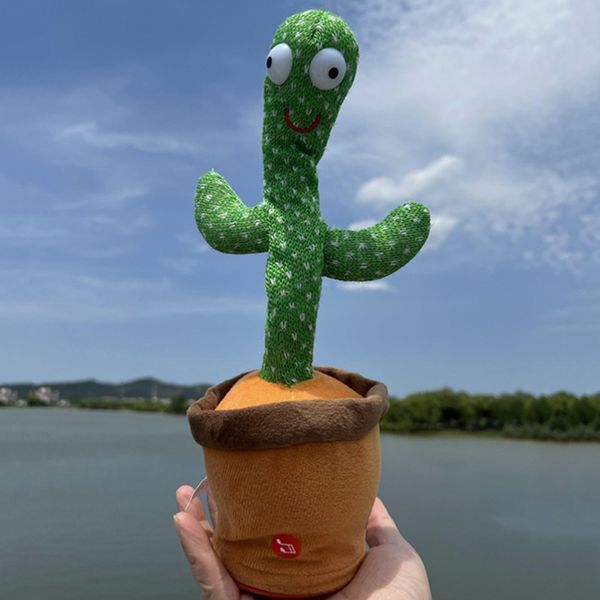 Танцюючий кактус співаючий 120 пісень з підсвічуванням Dancing Cactus TikTok іграшка Повторюшка кактус 00015819 фото