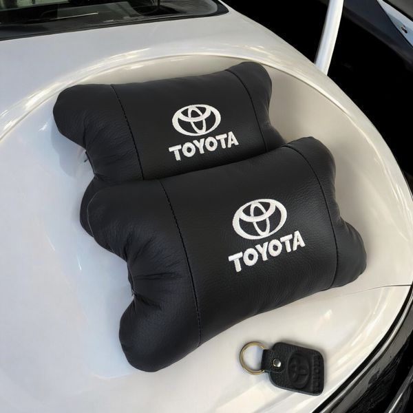 Подушки на подголовник Toyota 2шт, Набор подушек в авто Тойота, Автомобильная подушка Тойота 00017027 фото