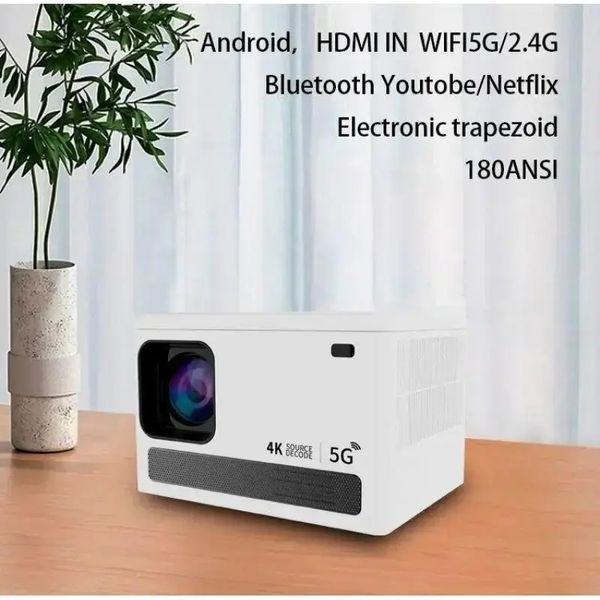 Умный проектор 4K, 4 ядра, X6 Android 10, Wi-Fi, 2K видео, Full HD 1080P, мини-проектор для домашнего кинотеатра 00018234 фото