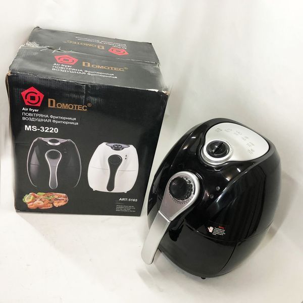 Аерофритниця Мультипіч Аерогриль Domotec MS-3220 1300W 4,5 л Безмасляна з Таймером. Колір: чорний 00019060 фото