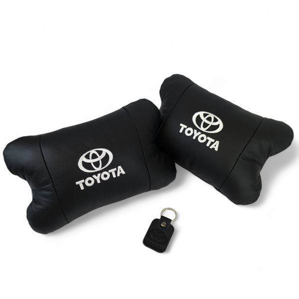 Подушки на подголовник Toyota 2шт, Набор подушек в авто Тойота, Автомобильная подушка Тойота 00017027 фото