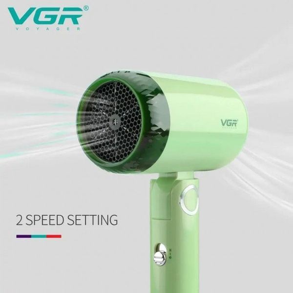 Дорожный складной фен VGR V-421 1200 Вт для сушки укладки волос электрофен, Фен для волос с режимами 00014409 фото