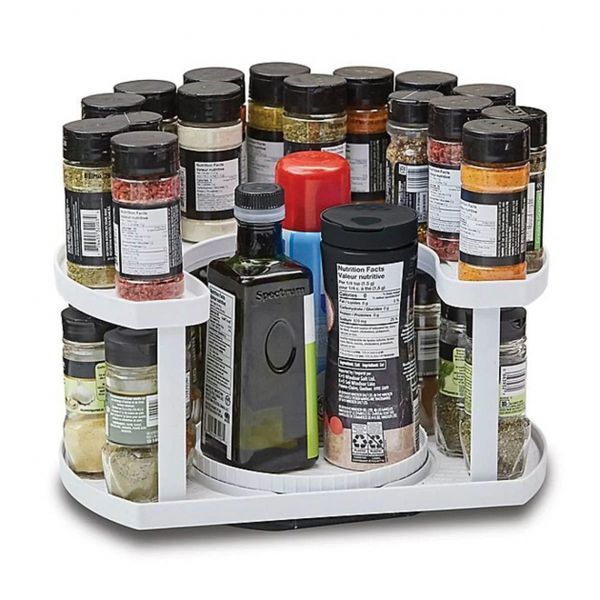 Спецовница Spice Spinner Two-Tiered Spice Organizer, Поворотная подставка для специй, Карусель для специй 00018733 фото