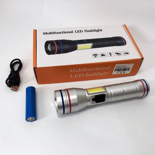 Фонарь PLD-231 WHITE LASER LED PM10-TG+COB(white+red), 1х26650, Фонарик police оригинал, Фонарик полис 00023390 фото