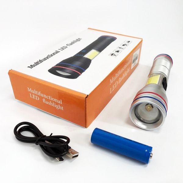 Фонарь PLD-231 WHITE LASER LED PM10-TG+COB(white+red), 1х26650, Фонарик police оригинал, Фонарик полис 00023390 фото