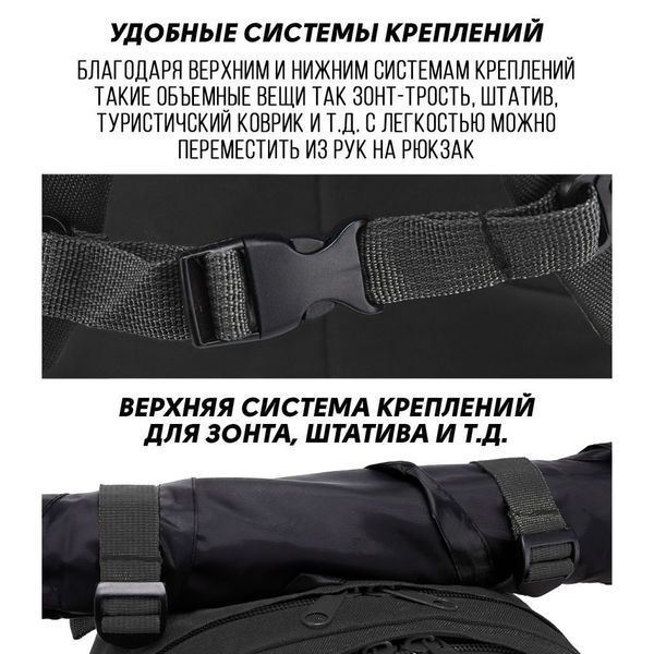 Рюкзак Тактический на 40л штурмовой туристический с системой MOLLE Черный большой 00018420 фото
