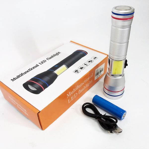 Фонарь PLD-231 WHITE LASER LED PM10-TG+COB(white+red), 1х26650, Фонарик police оригинал, Фонарик полис 00023390 фото