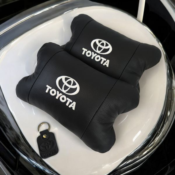 Подушки на подголовник Toyota 2шт, Набор подушек в авто Тойота, Автомобильная подушка Тойота 00017027 фото