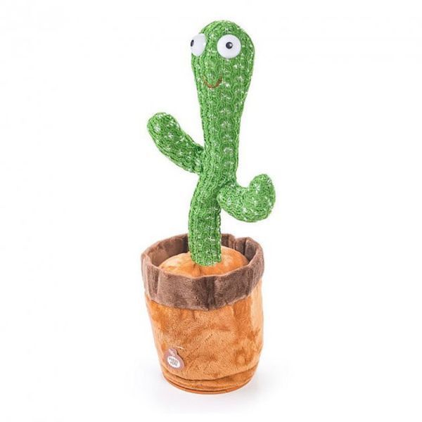 Танцюючий кактус співаючий 120 пісень з підсвічуванням Dancing Cactus TikTok іграшка Повторюшка кактус 00015819 фото