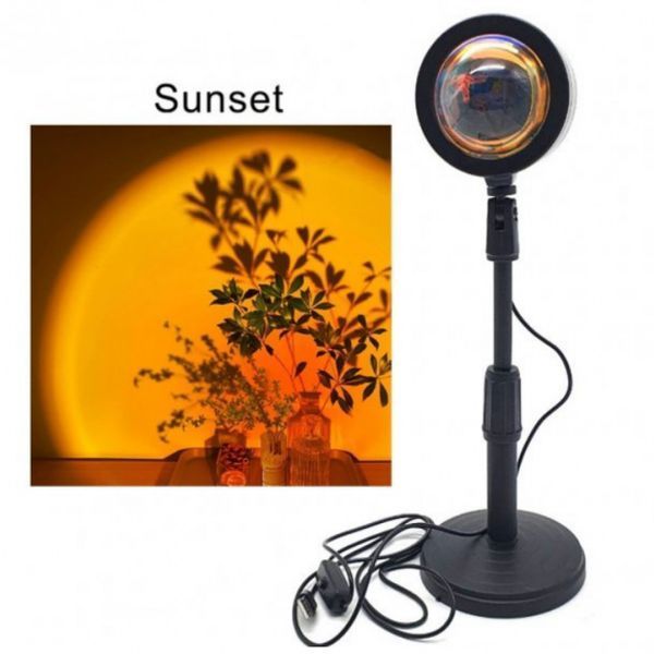 Лампа Атмосферна Проекційний Світильник ЗАМОВЛЕННЯ Atmosphere Sunset Lamp ефект веселки, Лампа ефект сонця 00022857 фото
