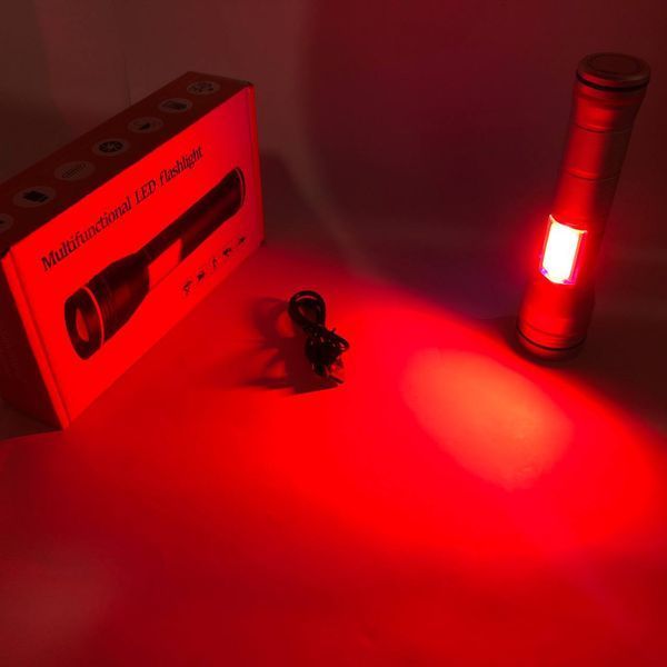 Фонарь PLD-231 WHITE LASER LED PM10-TG+COB(white+red), 1х26650, Фонарик police оригинал, Фонарик полис 00023390 фото