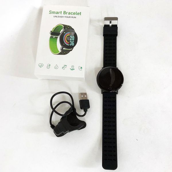 Фитнес трекер умные смарт часы UWatch 119 Plus с шагомером. Цвет: черный 00022445 фото