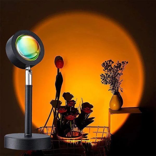 Лампа Атмосферна Проекційний Світильник ЗАМОВЛЕННЯ Atmosphere Sunset Lamp ефект веселки, Лампа ефект сонця 00022857 фото