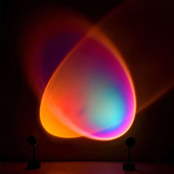 Лампа Атмосферна Проекційний Світильник ЗАМОВЛЕННЯ Atmosphere Sunset Lamp ефект веселки, Лампа ефект сонця 00022857 фото