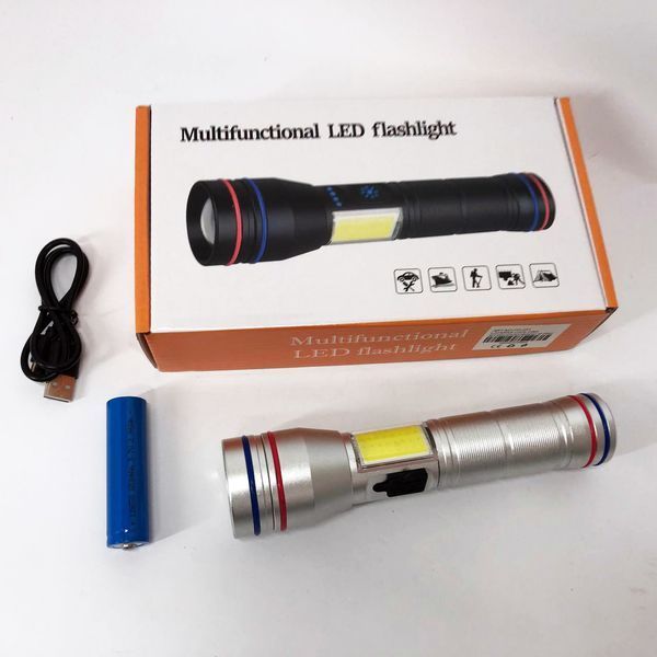 Фонарь PLD-231 WHITE LASER LED PM10-TG+COB(white+red), 1х26650, Фонарик police оригинал, Фонарик полис 00023390 фото