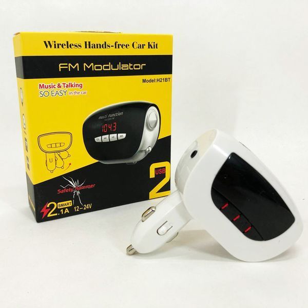 Автомобільний Трансмітер FM модулятор MOD, Usb трансмітер, FM модулятор з акумулятором. H21 BT 00016763 фото