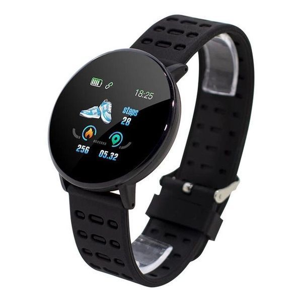 Фитнес трекер умные смарт часы UWatch 119 Plus с шагомером. Цвет: черный 00022445 фото