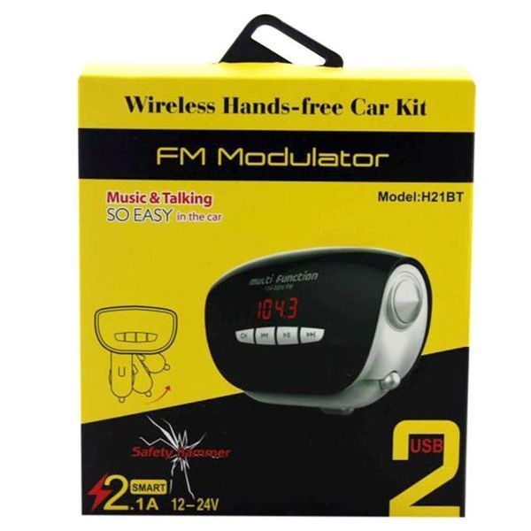 Автомобільний Трансмітер FM модулятор MOD, Usb трансмітер, FM модулятор з акумулятором. H21 BT 00016763 фото