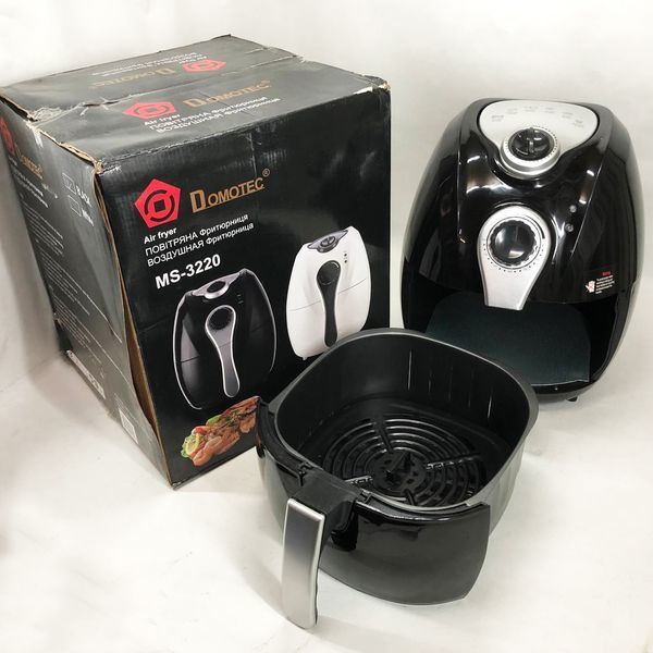 Аерофритниця Мультипіч Аерогриль Domotec MS-3220 1300W 4,5 л Безмасляна з Таймером. Колір: чорний 00019060 фото