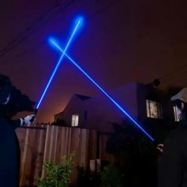 Лазерная указка (лазерный целеуказатель) 10000Мвт синяя с насадками Laser Blue YXB 008 00022597 фото