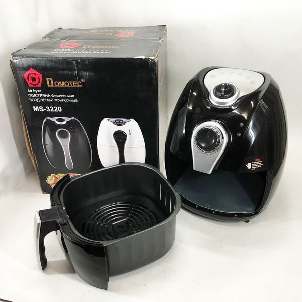 Аерофритниця Мультипіч Аерогриль Domotec MS-3220 1300W 4,5 л Безмасляна з Таймером. Колір: чорний 00019060 фото