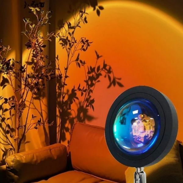 Лампа Атмосферна Проекційний Світильник ЗАМОВЛЕННЯ Atmosphere Sunset Lamp ефект веселки, Лампа ефект сонця 00022857 фото