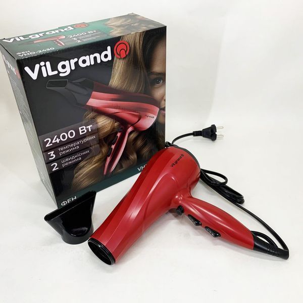 Фен Vilgrand VHD-2430 Колір: червоний 00014878 фото