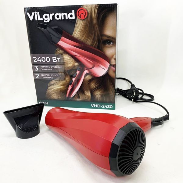 Фен Vilgrand VHD-2430 Колір: червоний 00014878 фото