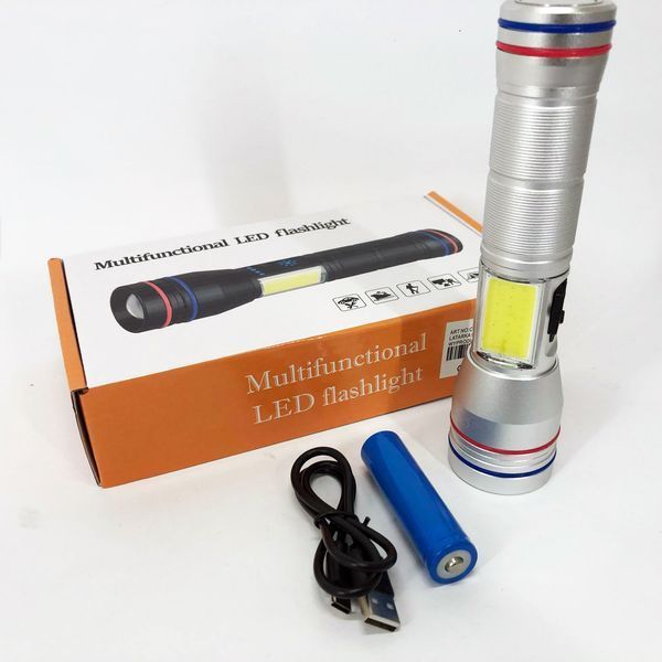 Фонарь PLD-231 WHITE LASER LED PM10-TG+COB(white+red), 1х26650, Фонарик police оригинал, Фонарик полис 00023390 фото
