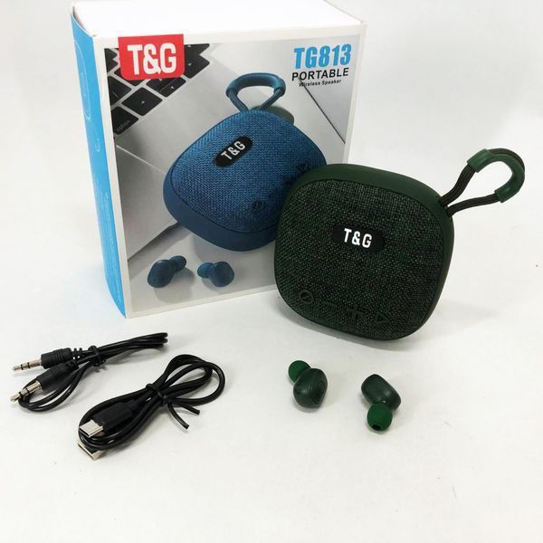Колонка-Bluetooth із навушниками TG813. Колір: зелений 00017462 фото