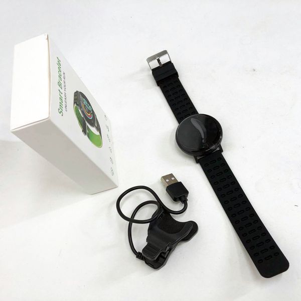 Фитнес трекер умные смарт часы UWatch 119 Plus с шагомером. Цвет: черный 00022445 фото