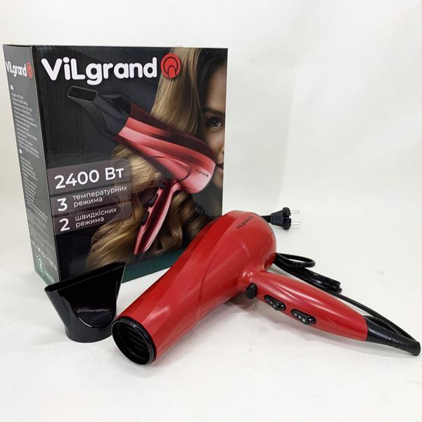 Фен Vilgrand VHD-2430 Колір: червоний 00014878 фото