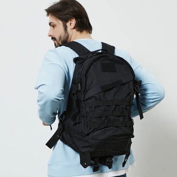 Рюкзак Тактический на 40л штурмовой туристический с системой MOLLE Черный большой 00018420 фото