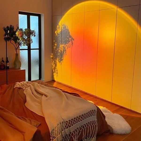 Лампа Атмосферна Проекційний Світильник ЗАМОВЛЕННЯ Atmosphere Sunset Lamp ефект веселки, Лампа ефект сонця 00022857 фото