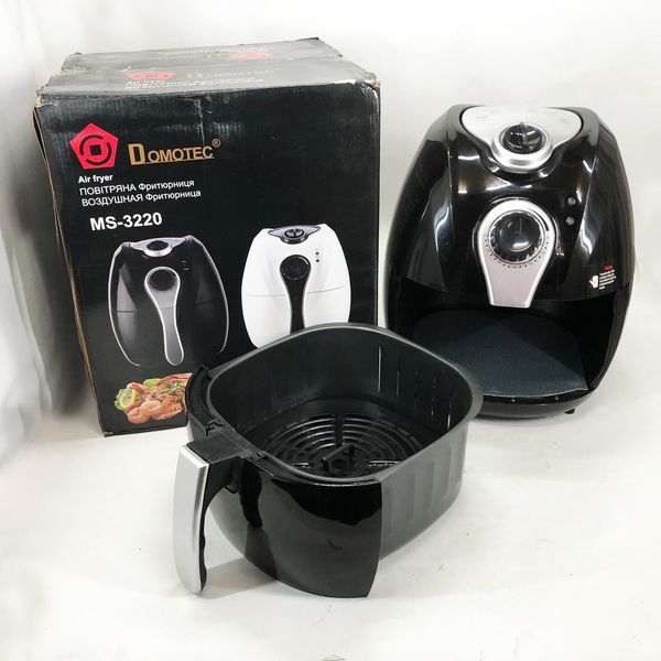 Аерофритниця Мультипіч Аерогриль Domotec MS-3220 1300W 4,5 л Безмасляна з Таймером. Колір: чорний 00019060 фото