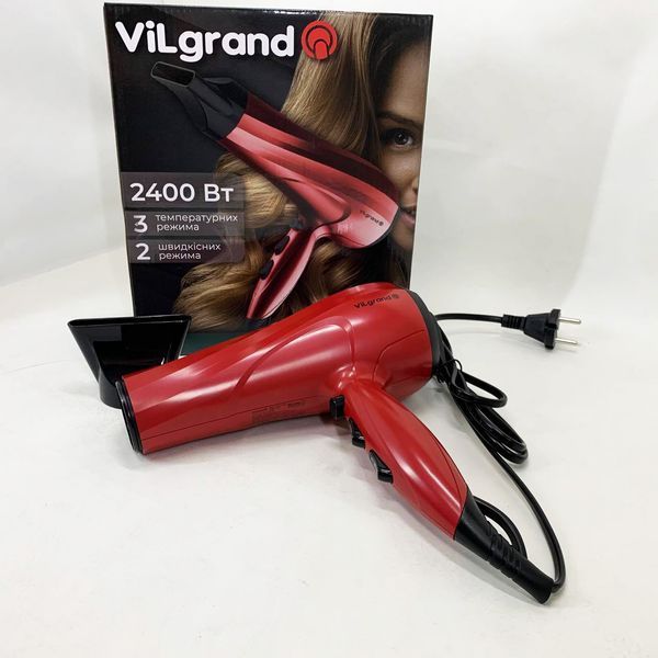 Фен Vilgrand VHD-2430 Колір: червоний 00014878 фото