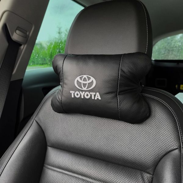 Подушки на подголовник Toyota 2шт, Набор подушек в авто Тойота, Автомобильная подушка Тойота 00017027 фото