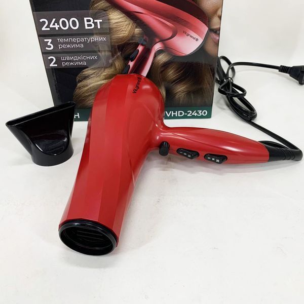 Фен Vilgrand VHD-2430 Колір: червоний 00014878 фото