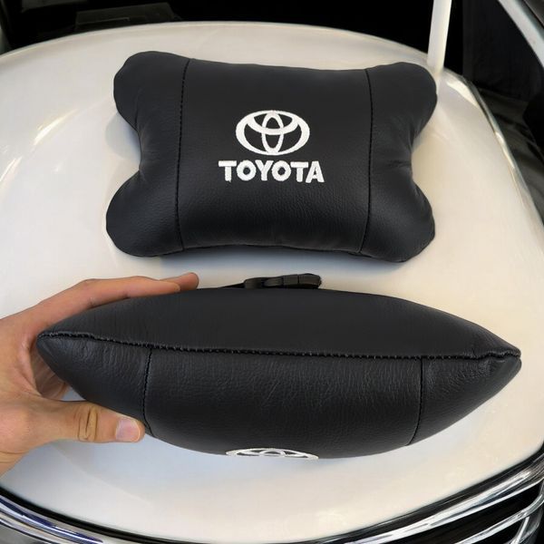 Подушки на подголовник Toyota 2шт, Набор подушек в авто Тойота, Автомобильная подушка Тойота 00017027 фото
