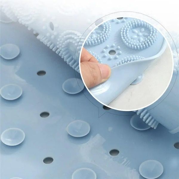 Круглый нескользящий коврик для душа Massage Foot Rad со щеткой для стоп 00013856 фото