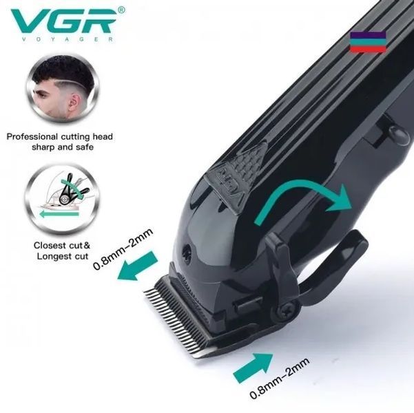 Машинка для стрижки волос VGR V-282 6 насадок, LED Display 00021252 фото