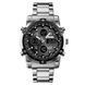 Часы наручные мужские SKMEI 1389SIBK SILVER-BLACK, модные мужские часы. Цвет: серебряный + черный 00022038 фото 1