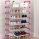 Полиця для взуття Shoe Rack 6 полиць Органайзер стійка 6 секцій 56х28х113см стелаж під взуття. Колір: рожевий 00013676 фото 1