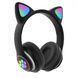 Беспроводные LED наушники с кошачьими ушками CAT STN-28. Цвет: черный 00023864 фото 6