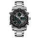 Часы наручные мужские SKMEI 1389SIBK SILVER-BLACK, модные мужские часы. Цвет: серебряный + черный 00022038 фото 3