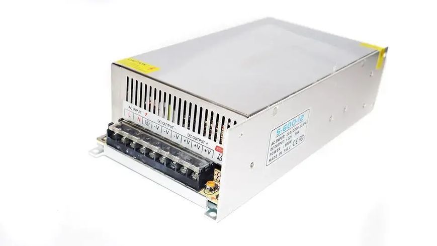 Блок питания адаптер 12V 50A, с вентилятором / сетевое зарядное устройство / импульсный блок питания 00017569 фото